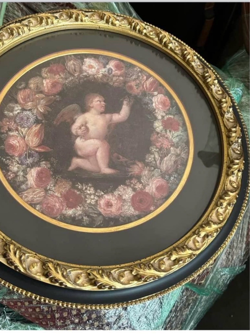 Ethan Allen Classic Cherubs Framed Prints (pair)